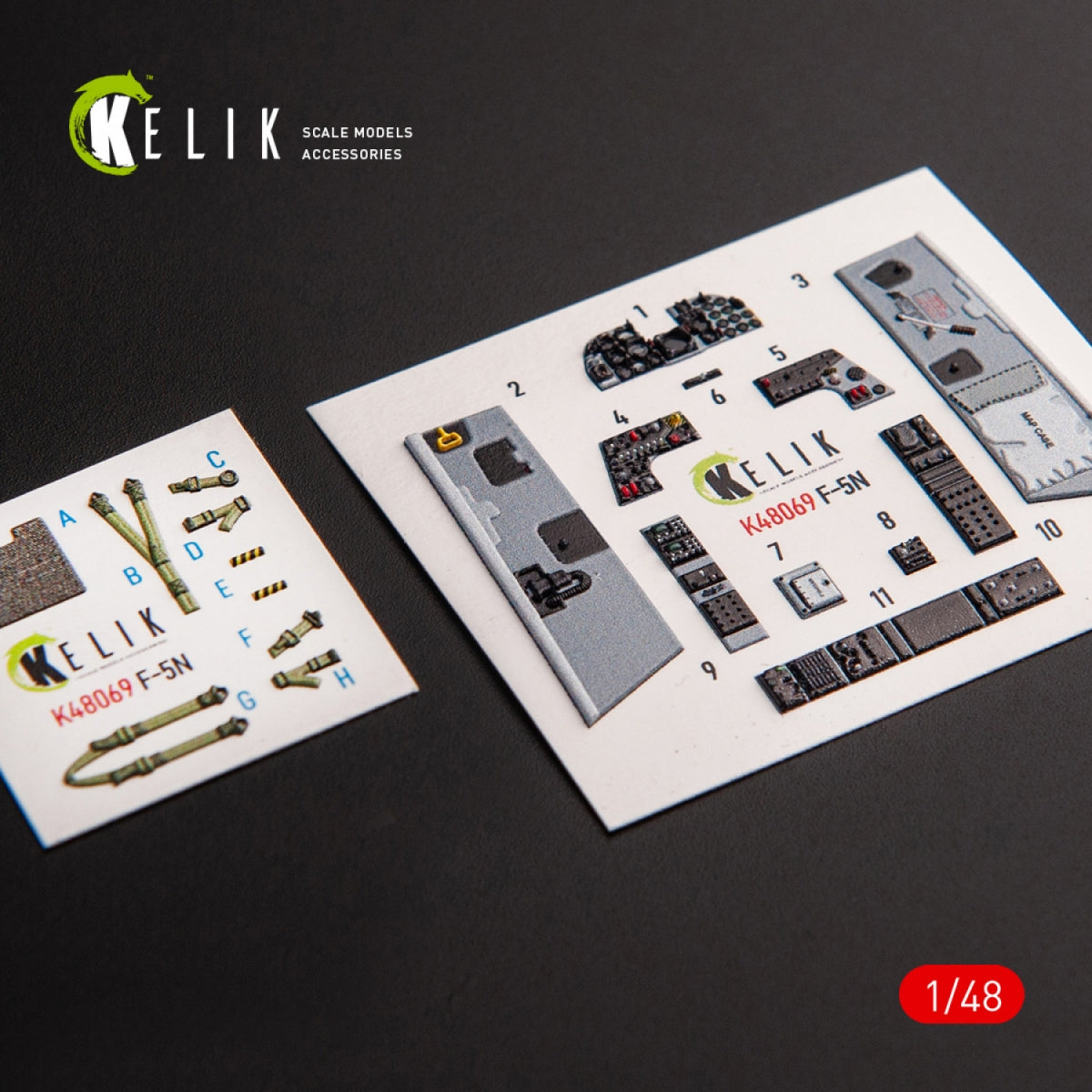 Décalcomanies 3D intérieures KELIK K48069 pour maquette AFV Club au 1/48