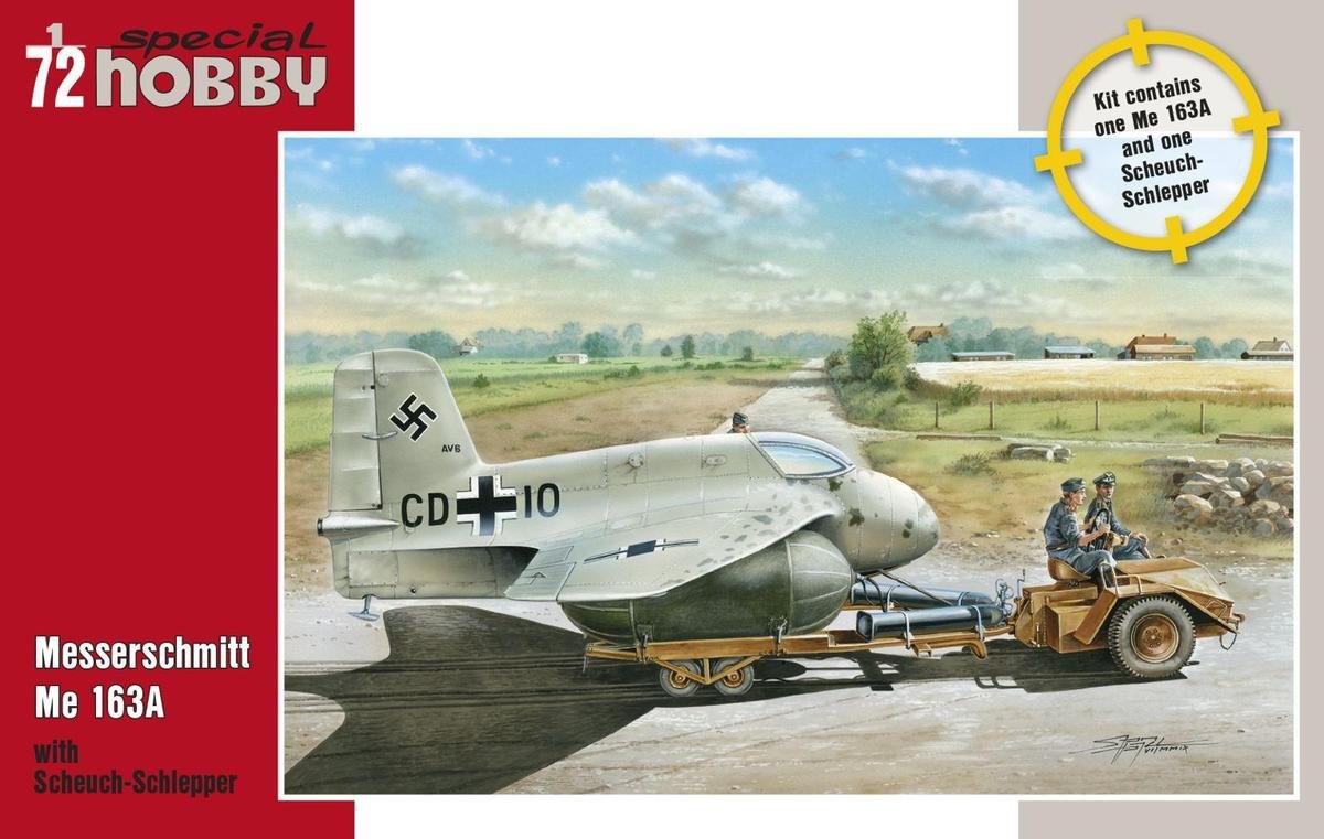 Special Hobby 72183 Messerschmitt Me 163A avec Scheuch-Schlepper 1/72