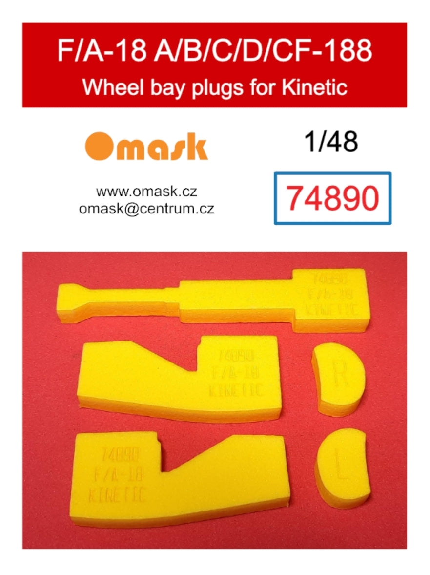Omask 74890 Bouchons de puits de train d'atterrissage F/A-18 A/B/C/D/CF-188 (pour Kinetic) 1/48 