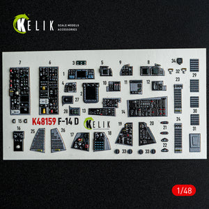 KELIK K48159 F-140 - interior 3D decals for GWH kit 1/48 – imagen 2
