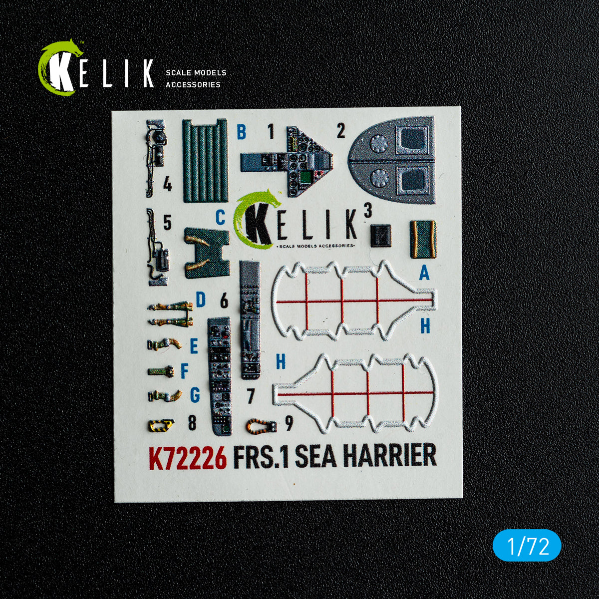 KELIK K72226 FRS.1 SEA Harrier - interior 3D decals for Italeri kit 1/72 – imagen 5