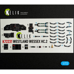 KELIK K72231 WESTLAND WESSEX HC.2 - interior 3D decals for AirFix kit 1/72 – image 2