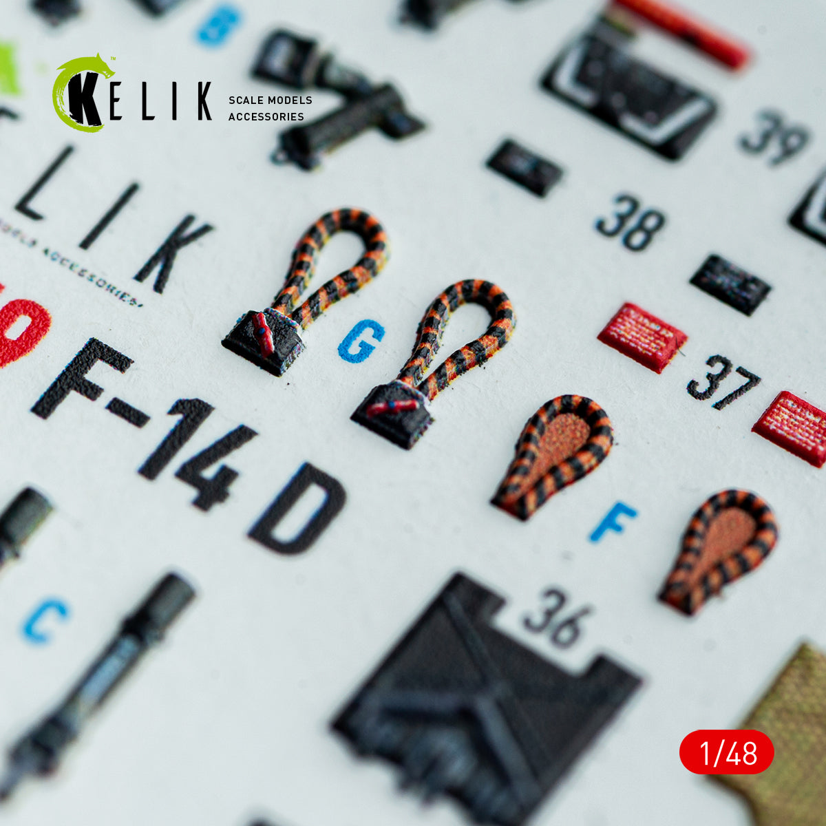 KELIK K48159 F-140 - interior 3D decals for GWH kit 1/48 – imagen 3