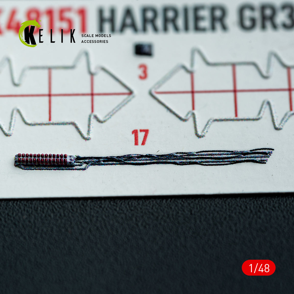 KELIK K48151 HARRIER GR3 - interior 3D decals for Kinetic kit 1/48 – immagine 7