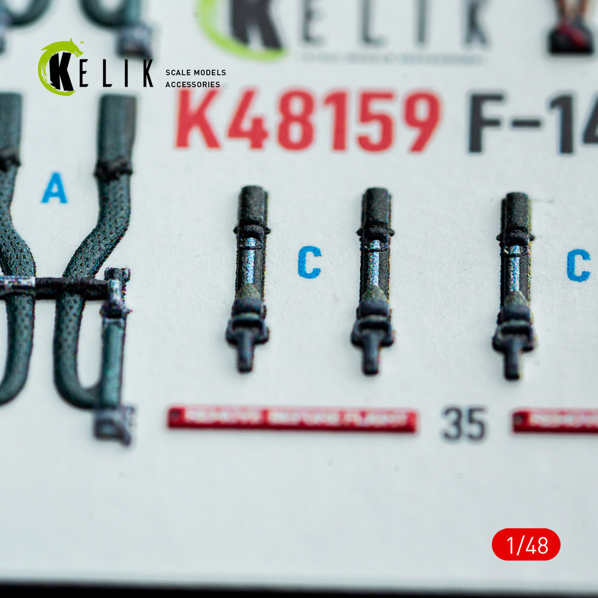 KELIK K48159 F-140 - interior 3D decals for GWH kit 1/48 – imagen 7