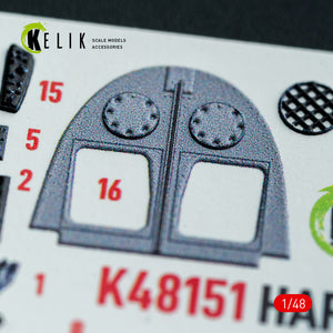 KELIK K48151 HARRIER GR3 - interior 3D decals for Kinetic kit 1/48 – immagine 8