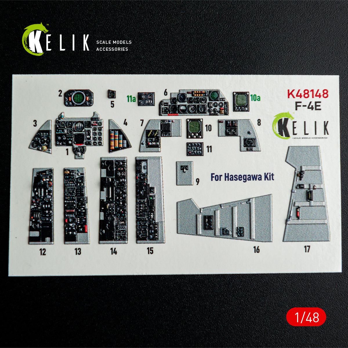 KELIK K48148 F-4E - interior 3D decals for Hasegawa kit 1/48 – immagine 5