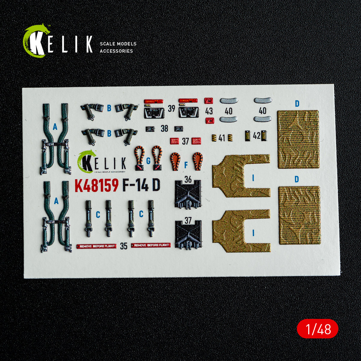 KELIK K48159 F-140 - interior 3D decals for GWH kit 1/48 – imagen 8