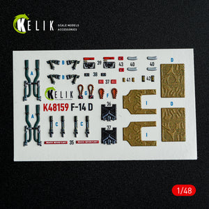 KELIK K48159 F-140 - interior 3D decals for GWH kit 1/48 – imagen 8