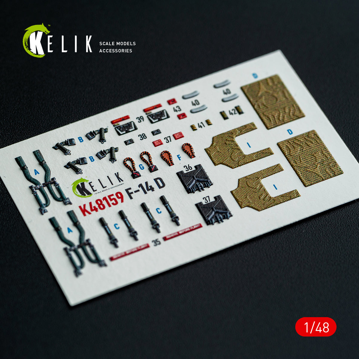 KELIK K48159 F-140 - interior 3D decals for GWH kit 1/48 – imagen 9