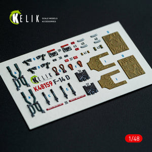 KELIK K48159 F-140 - interior 3D decals for GWH kit 1/48 – imagen 9