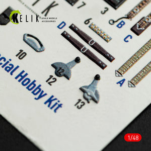 KELIK K48164 FOKKER D.XXI - interior 3D decals for Special Hobby kit 1/48 – Bild 5