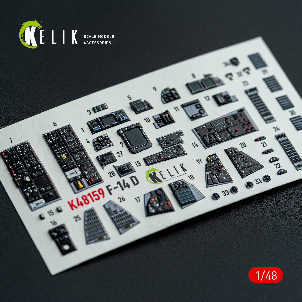 KELIK K48159 F-140 - interior 3D decals for GWH kit 1/48 – imagen 11