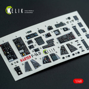 KELIK K48159 F-140 - interior 3D decals for GWH kit 1/48 – imagen 11