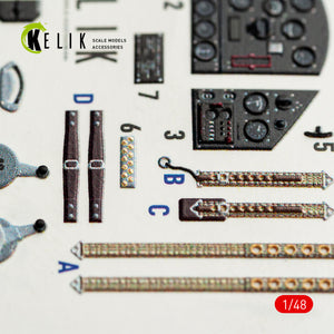 KELIK K48164 FOKKER D.XXI - interior 3D decals for Special Hobby kit 1/48 – Bild 6