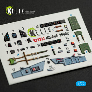 KELIK K72232 Mirage-2000C - interior 3D decals for DreamModel kit 1/72 – image 8