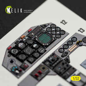 KELIK K32059 F-5F - interior 3D decals for Kitty Hawk/Zimi models kit 1/32 – zdjęcie 2