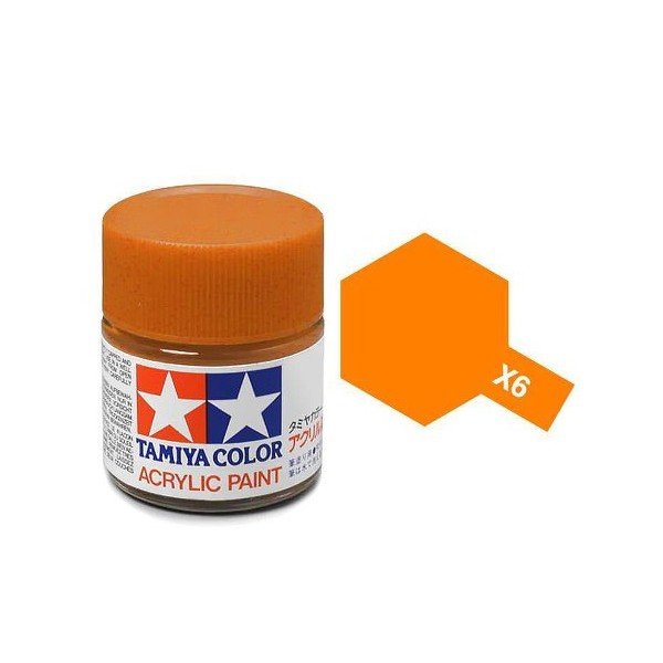 Tamiya 81006 Peinture acrylique X-6 Orange 23 ml