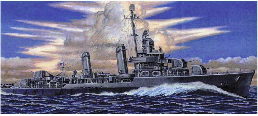 Pit-Road W212 Destroyer de classe Benson DD-605 USS Caldwell de l'US Navy 1/700