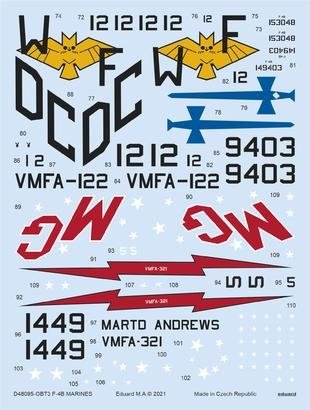 Eduard D48095 F-4B MARINES TAMIYA 1/48 – immagine 3