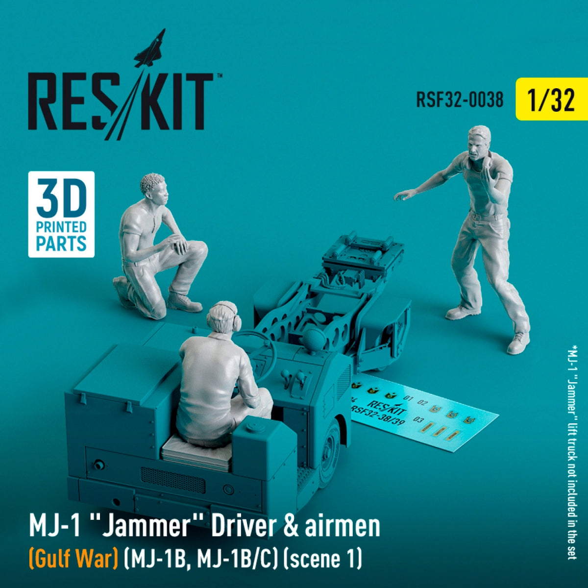 RESKIT RSF32-0038 Pilotes de brouilleur MJ-1 (Guerre du Golfe) (MJ-1B, MJ-1B/C) (scène 1) (3 pièces) (Impression 3D) 1/32 – immagine 2