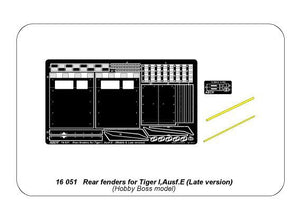 Aber 16051 Garde-boue arrière pour Tiger I, Ausf.E – (version récente) (1/16) – Bild 9