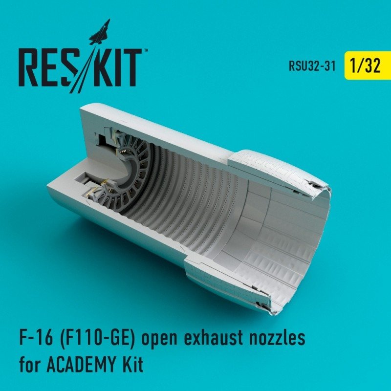 RESKIT RSU32-0031 Tuyères d&amp;#39;échappement ouvertes pour F-16 (F110-GE) Kit ACADEMY 1/32