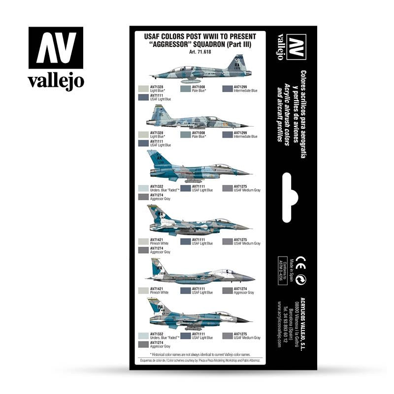 Vallejo 71618 USAF, couleurs d&amp;#39;après-guerre à nos jours, escadron Aggressor, partie III, 8x17ml – Bild 2