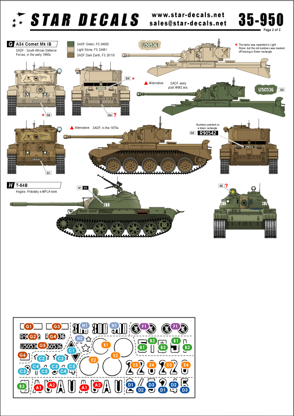 Star Decals 35-950 Guerres africaines modernes 1/35 – immagine 2