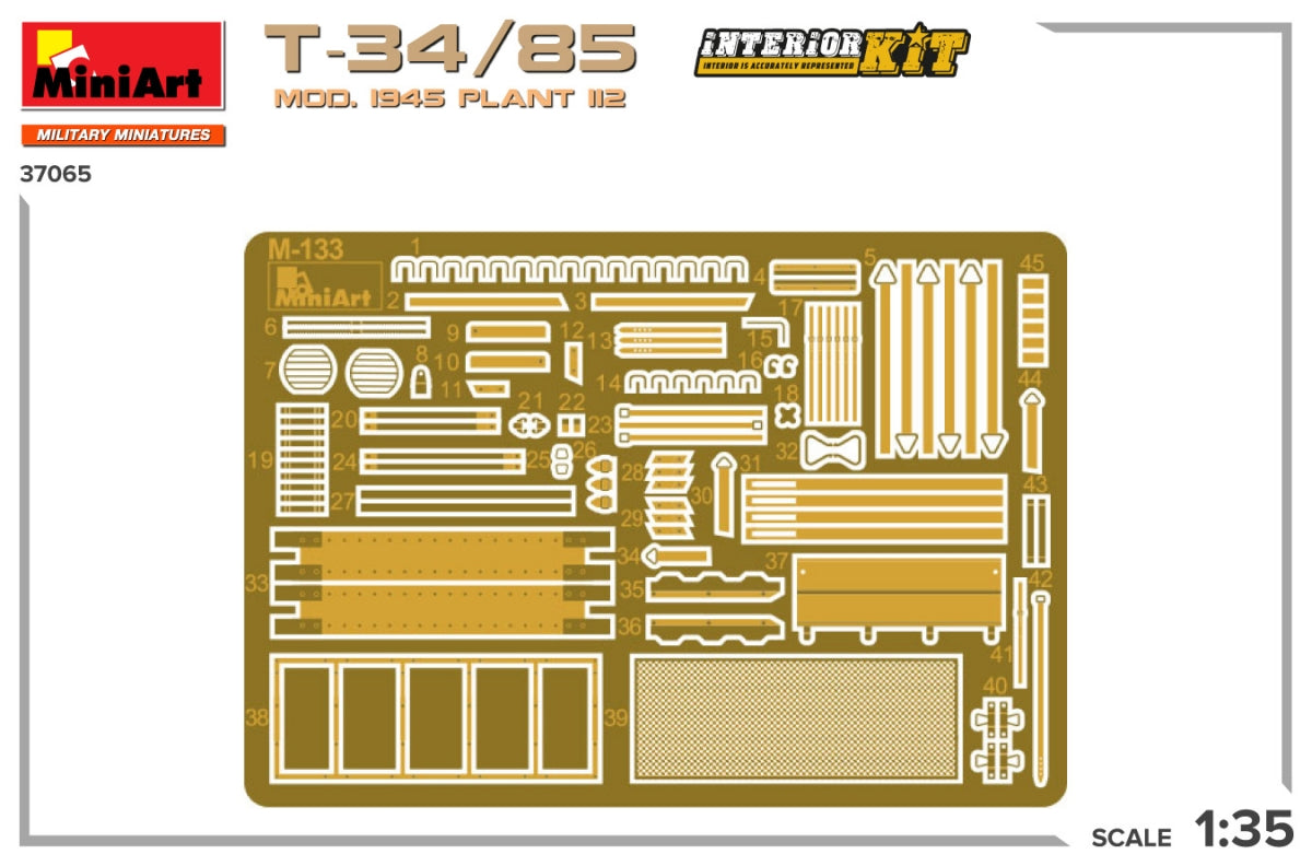 MiniArt 37065 T-34/85 MOD. 1945. USINE 112. KIT INTÉRIEUR 1/35 – image 3