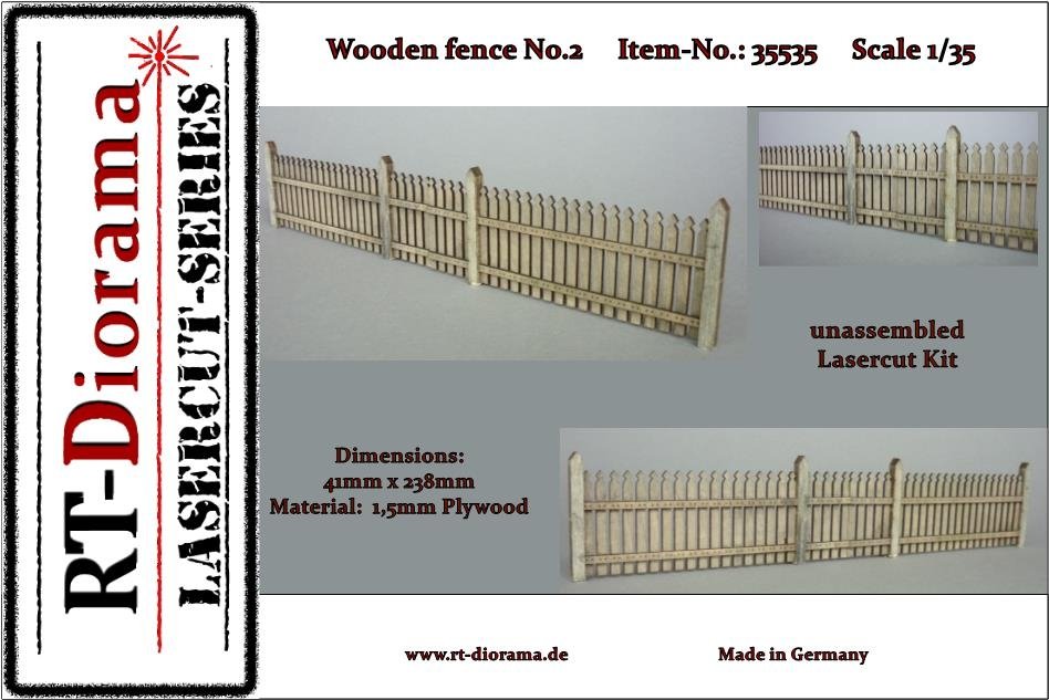 RT-Diorama 35535 Clôture en bois n° 2 1/35