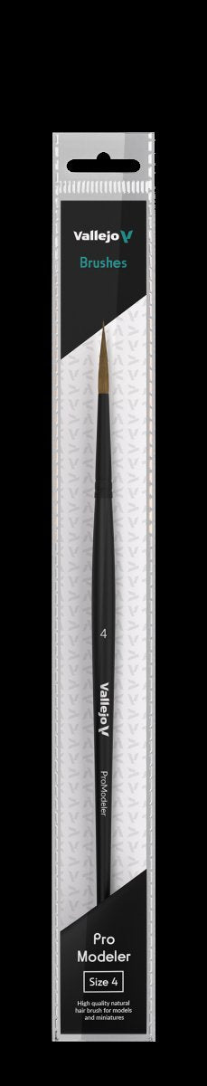 VALLEJO B01004 - Pinceau - Modeleur Pro - Poils naturels rond n° 4
