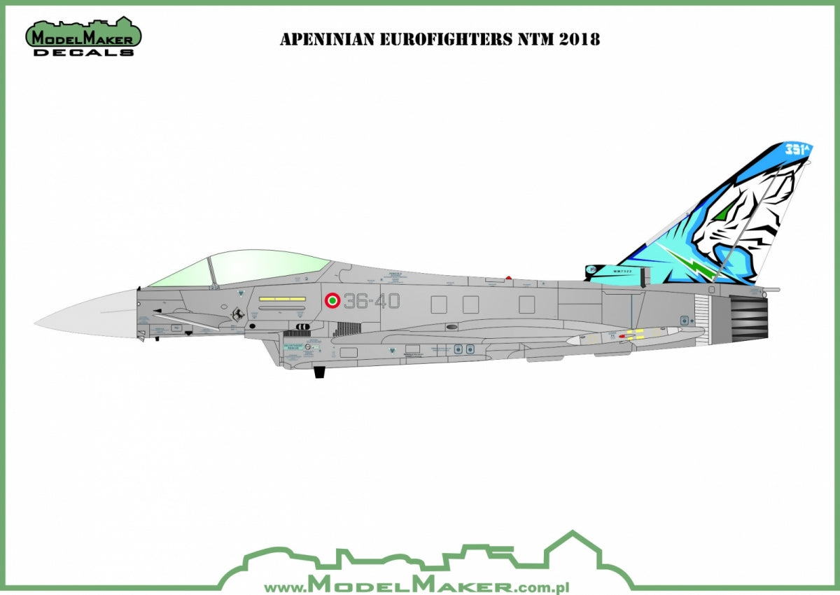 Décalcomanies ModelMaker D48145 Apennine Eurofighters NTM 2018 1/48