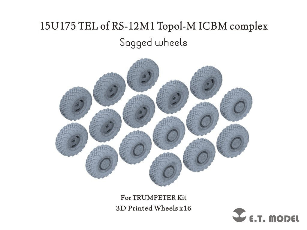 ET Modèle P35-114 15U175 TEL du complexe de missiles balistiques intercontinentaux RS-12M1 Topol-M, roues affaissées pour kit TRUMPETER 1/35