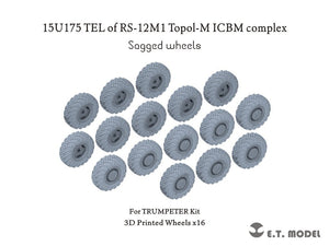 ET Modèle P35-114 15U175 TEL du complexe de missiles balistiques intercontinentaux RS-12M1 Topol-M, roues affaissées pour kit TRUMPETER 1/35