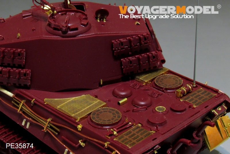 Maquette Voyager PE35874 Char King Tiger allemand de la Seconde Guerre mondiale (tourelle Hensehel) pour MENG 1/35 – Bild 10