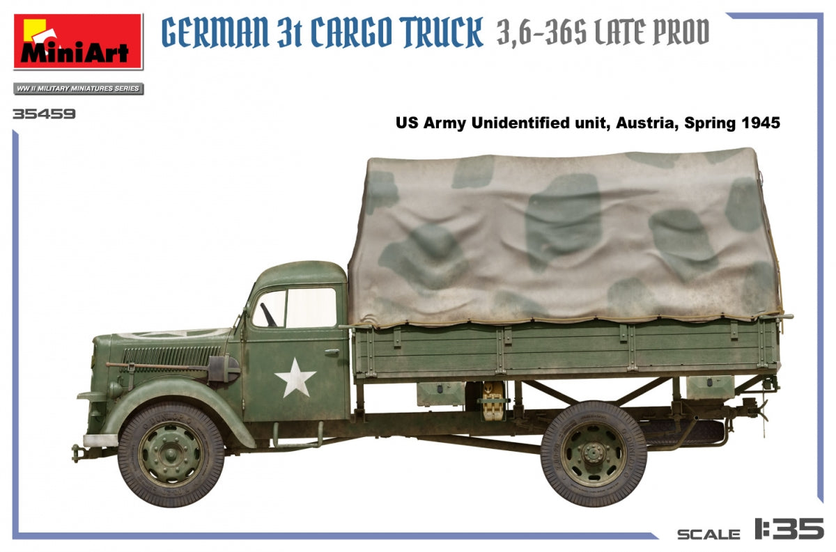 MiniArt 35459 Camion cargo allemand 3 tonnes, production tardive, échelle 1/35 – imagen 18
