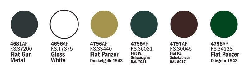 Italeri 433AP Armée allemande militaire Seconde Guerre mondiale (Ensemble de 6 peintures acryliques) – image 2