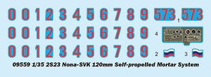 Trumpeter 09559 2S23 Nona-SVK Système de mortier automoteur de 120 mm 1/35 – image 4
