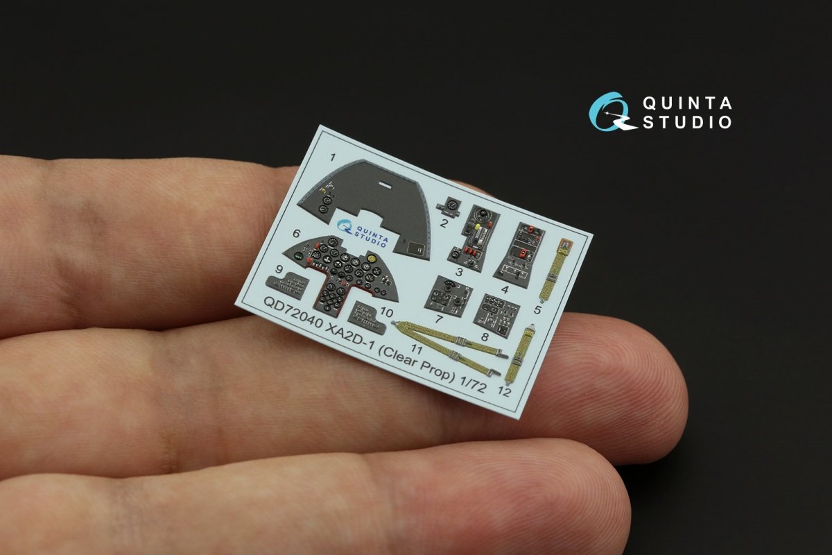 Intérieur imprimé en 3D et coloré sur papier décalcomanie (accessoire transparent) Quinta Studio QD72040 XA2D-1, échelle 1/72 – Bild 3