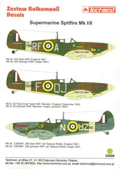 Techmod 32056 Spitfire Mk I/IIb 1/32 – zdjęcie 2