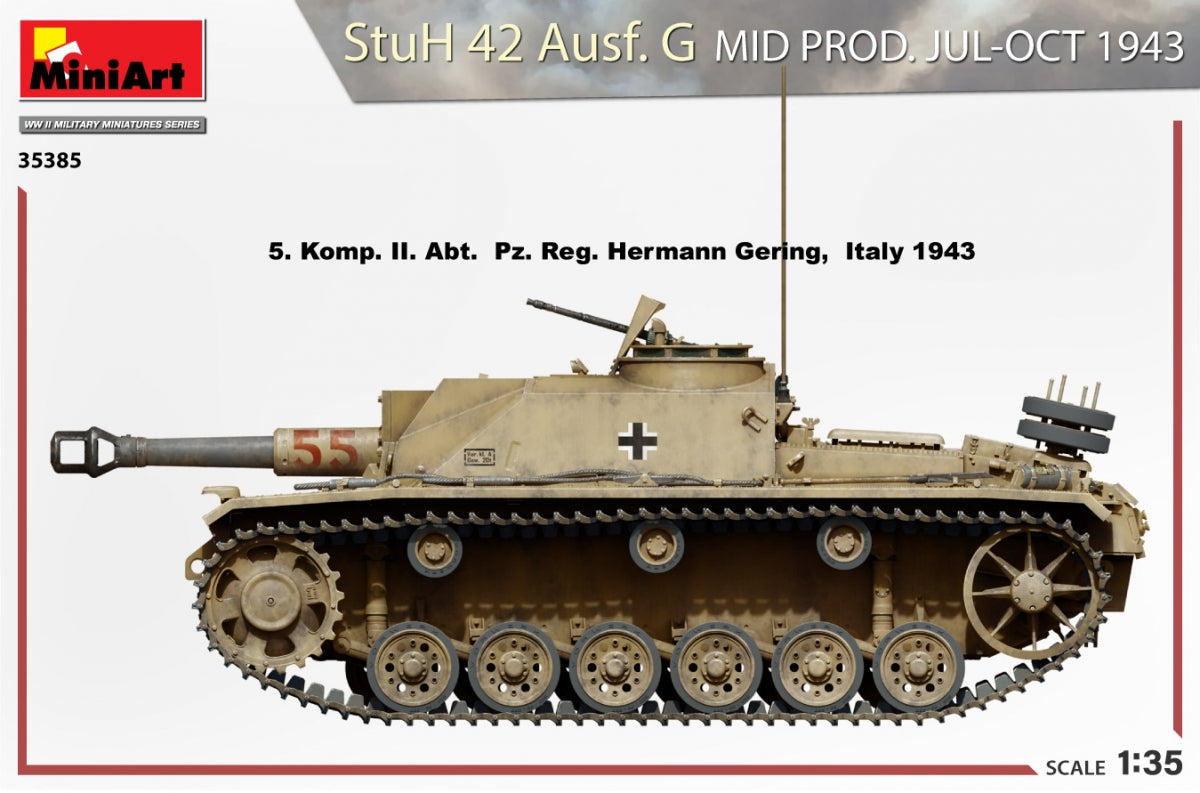 MiniArt 35385 StuH 42 Ausf. G MID PRODUIT PAR JUILLET-OCTOBRE 1943 1/35 – immagine 5