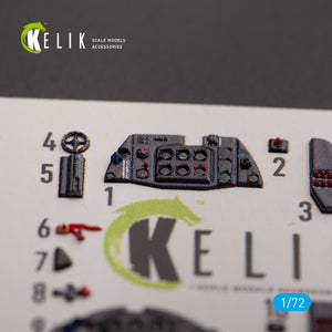KELIK K72145 Me 163 B/S Komet - décalcomanies 3D intérieures pour maquette Hobby 2000/Academy au 1/72 – Bild 3