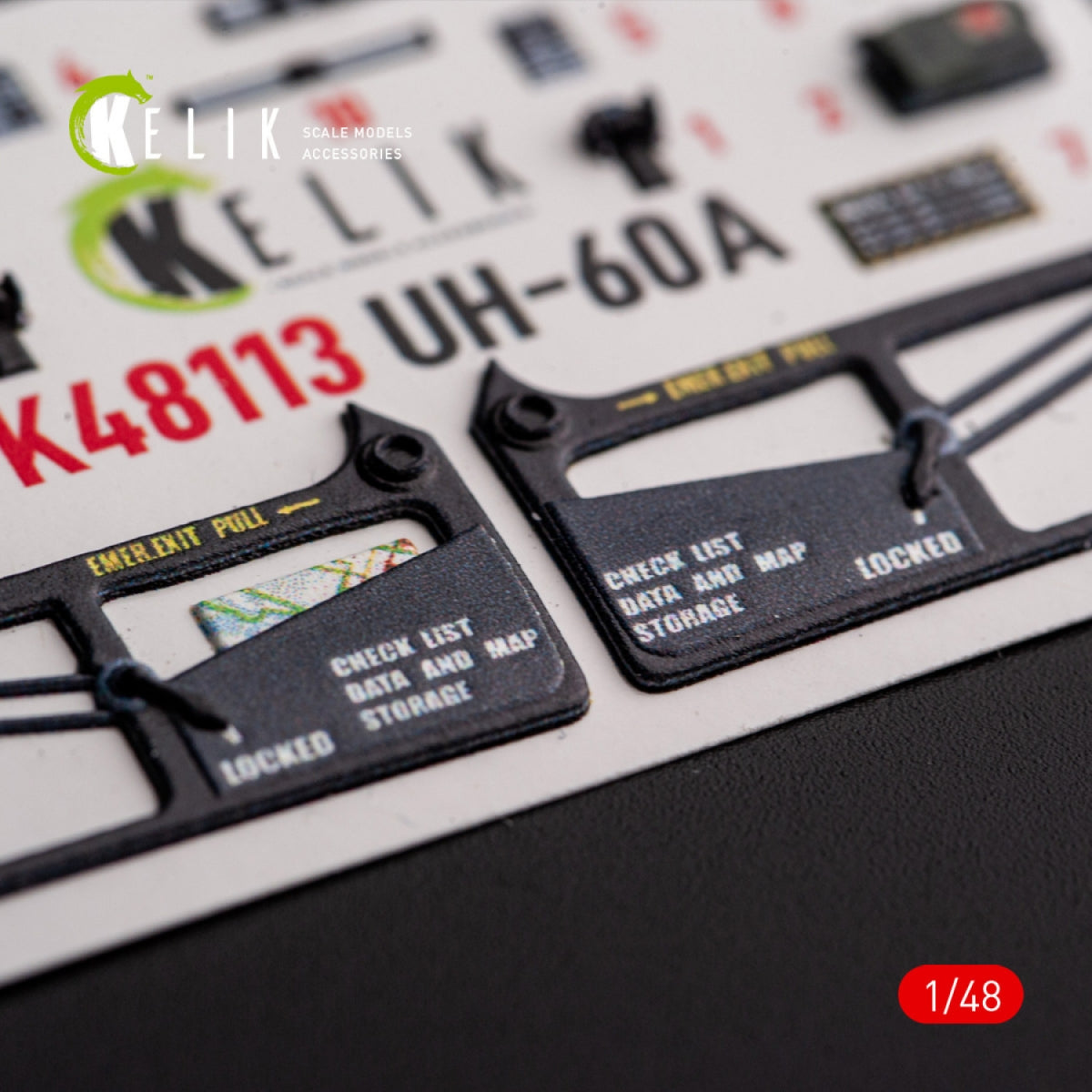 KELIK K48113 UH-60A Black Hawk - Décalcomanies 3D intérieures de type 1 pour kit ICM au 1/48 – image 8