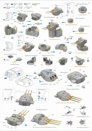 Very Fire BELBV350902DX IJN Yamato Warship Kit DX Deluxe version 1/350