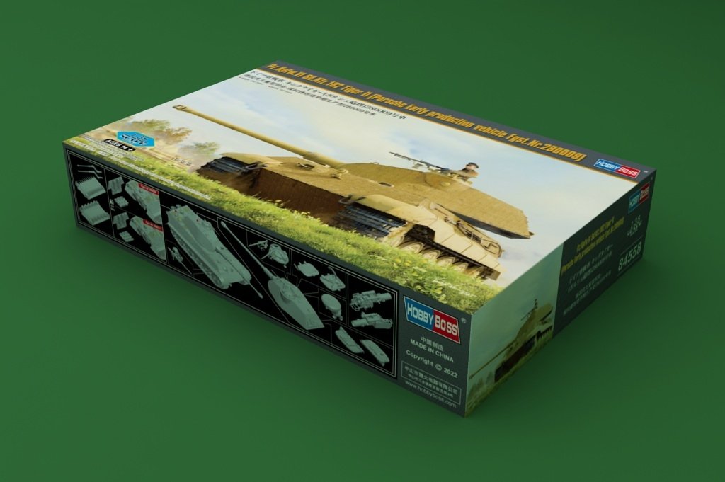 Hobby Boss 84558 Pz.Kpfw.VI Sd.Kfz.182 Tiger II Porsche Véhicule de première production Fgst.Nr.280009 1/35 – imagen 2