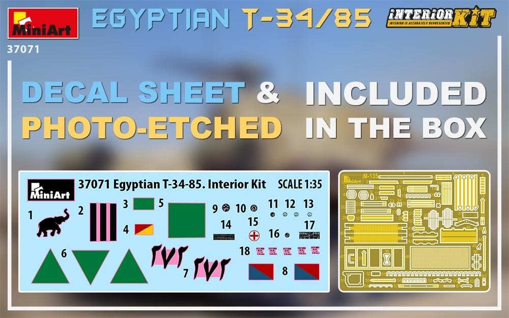 MiniArt 37071 ÉGYPTIEN T-34/85. KIT INTÉRIEUR 1/35 – imagen 3