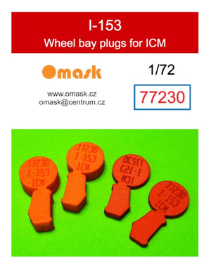 Omask 77230 Bouchons de passage de roue I-153 (pour ICM) 1/72