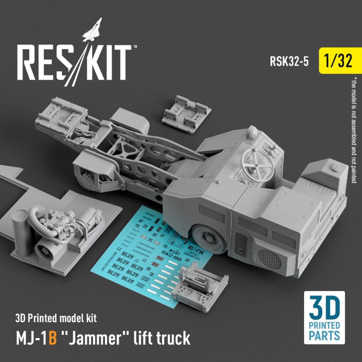 RESKIT RSK32-0005 MJ-1B "Jammer" lift truck (3D Printed model kit) 1/32