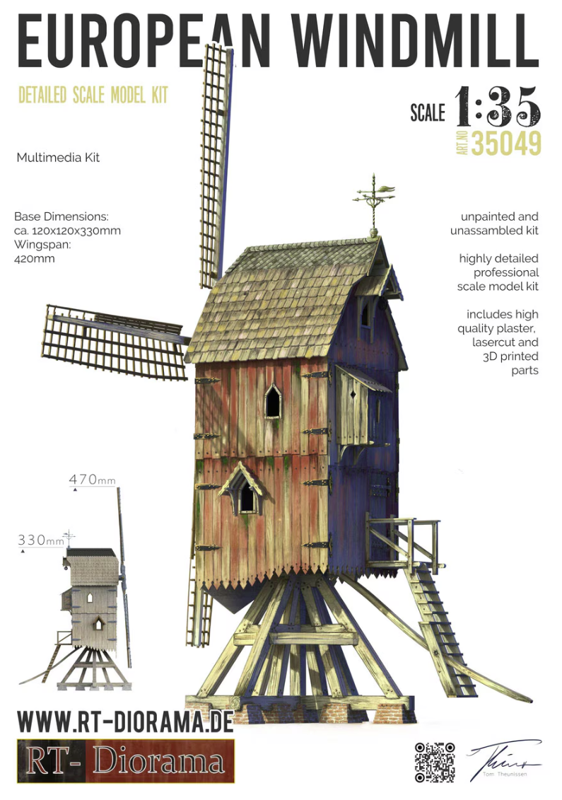 RT-Diorama 35049 Moulin à vent européen 1/35 – immagine 2